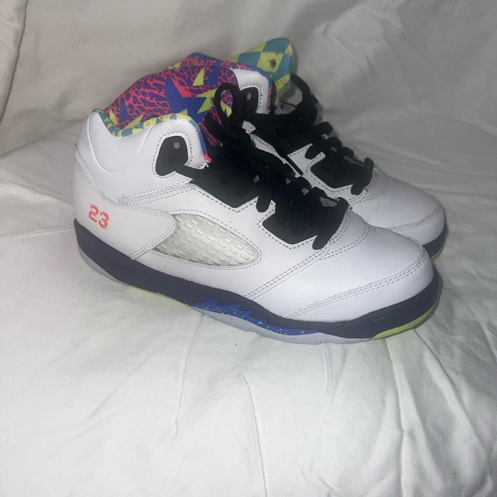 Jordan Kids Sneakers White and Black with Multicolor Accents